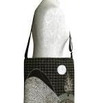 Fabric Bag With Applique Landscape, Ooak,..